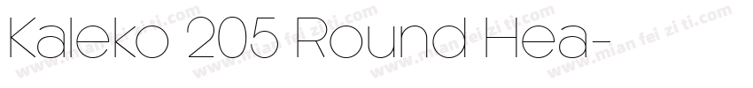 Kaleko 205 Round Hea字体转换